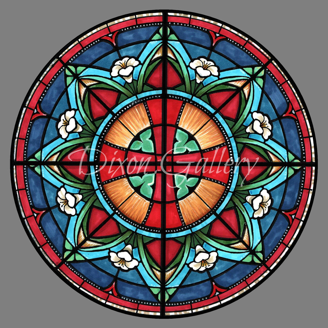 Rose Window Note Cards, 10 pack