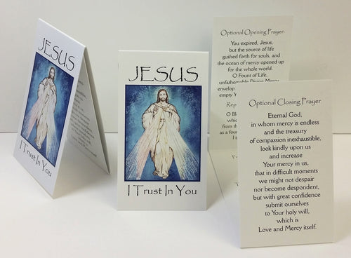 Divine Mercy Chaplet Cards - wallet size